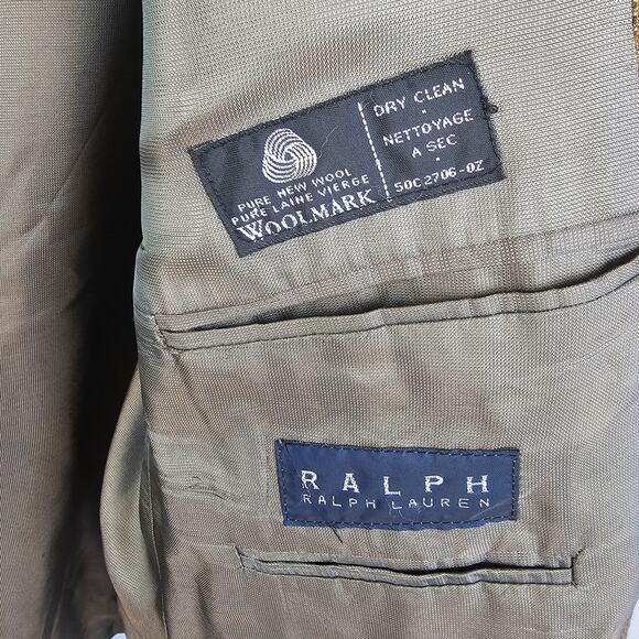 Vintage Y2K Ralph Ralph Lauren Wool Blazer 44R Made in Canada Dillard’s - Picture 4 of 6